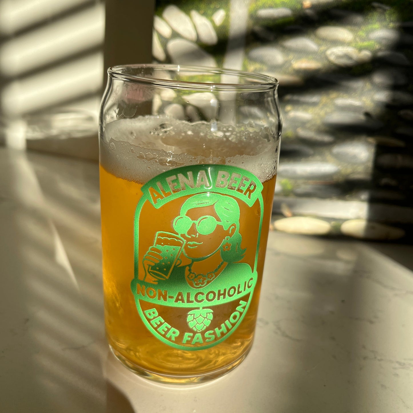 AleNA Beer Can Glass