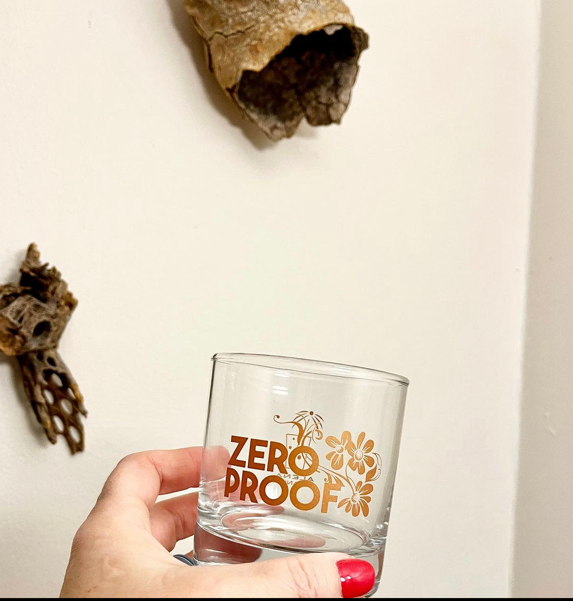 Zero Proof Rocks Glass