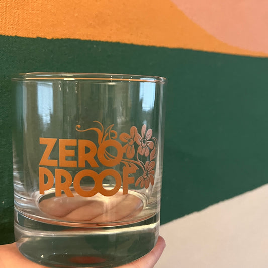 Zero Proof Rocks Glass
