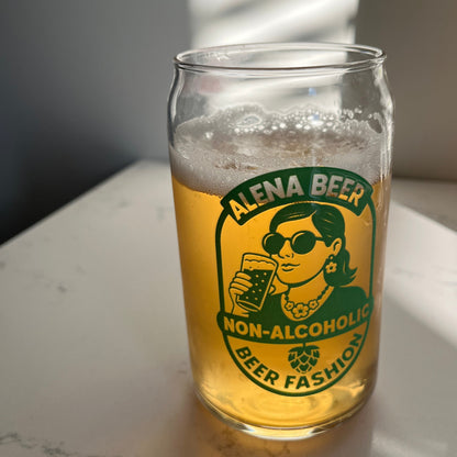 AleNA Beer Can Glass