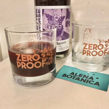 Zero Proof Rocks Glass